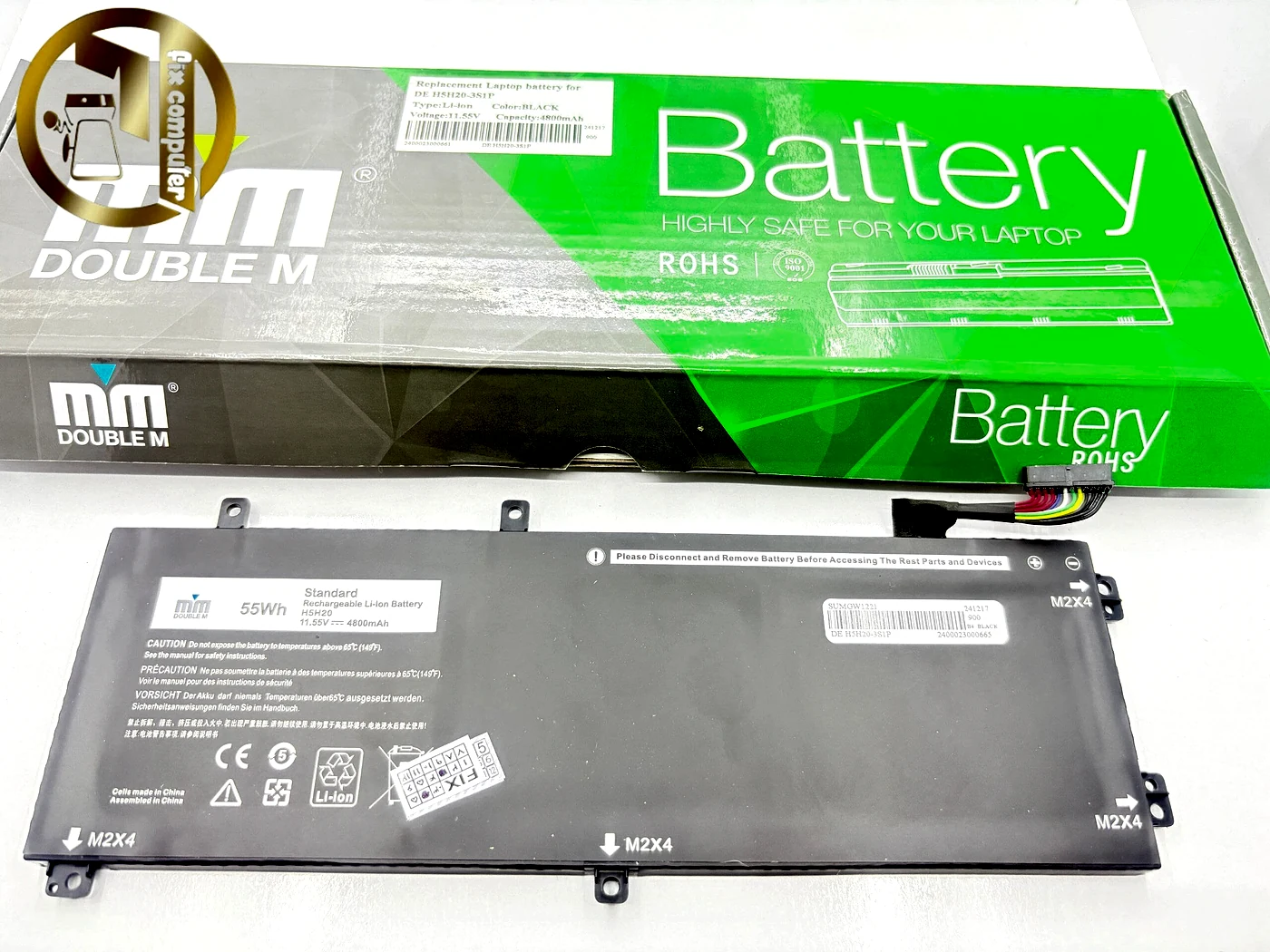 باتری دل Battery Dell H5H20 XPS 15 (9560/9570) / Precision 5530